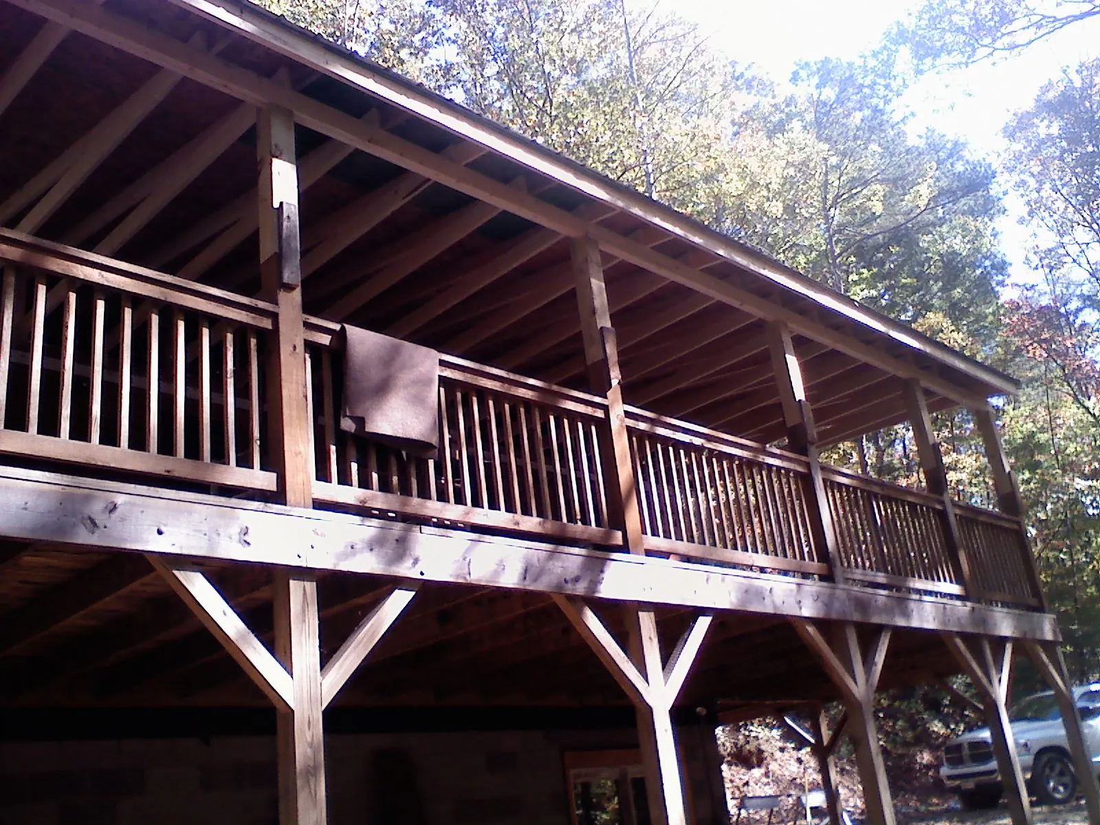 Timber framing under a new elevated porch and deck — Roof Leak Repair in Grand Coulee by Roofing Brothers